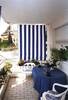 Compleet spandraadpakket zonnezeil type - blokstrepen blauw/wit