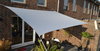 Vierhoekzonnezeil 3 x 4 m - lichtgrijs - waterafstotend - Complete set