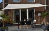 Vierhoekzonnezeil 3 x 4 m - ivoor- waterafstotend - Complete set