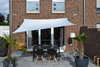 Vierhoekzonnezeil 2,5 x 3 m - lichtgrijs - waterafstotend - Complete set