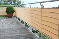Zeildoek balkon  75x300 cm creme - Bescherming tegen inkijk voor balkons en terrassen