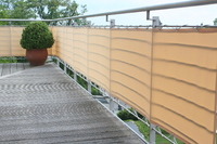 Zeildoek balkon  90x500 cm creme - Bescherming tegen inkijk ( privacy )voor balkons en terrassen