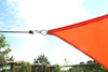 Dreieck Sonnenschutzsegel konkav 360x360x360 cm - Polyester - Weiss - Wasser abweisend u. waschbar u. allem Befestigungsmaterial