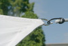 Driehoekig zeil 460 cm - polyester - lichtgrijs