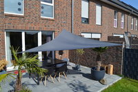 Driehoekig zeil 360 cm - polyester - antraciet