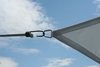 Driehoekig zeil 360 cm - polyester - antraciet