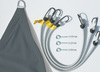 Driehoekig zeil 360 cm - polyester - antraciet