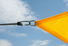 Driehoekig zeil 360 cm - polyester - zonnegeel