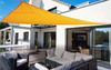 Driehoekig zeil 460 cm - polyester - zonnegeel