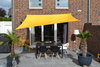 Vierhoekzonnezeil 2,5 x 3 m - zonnegeel - waterafstotend - Complete set